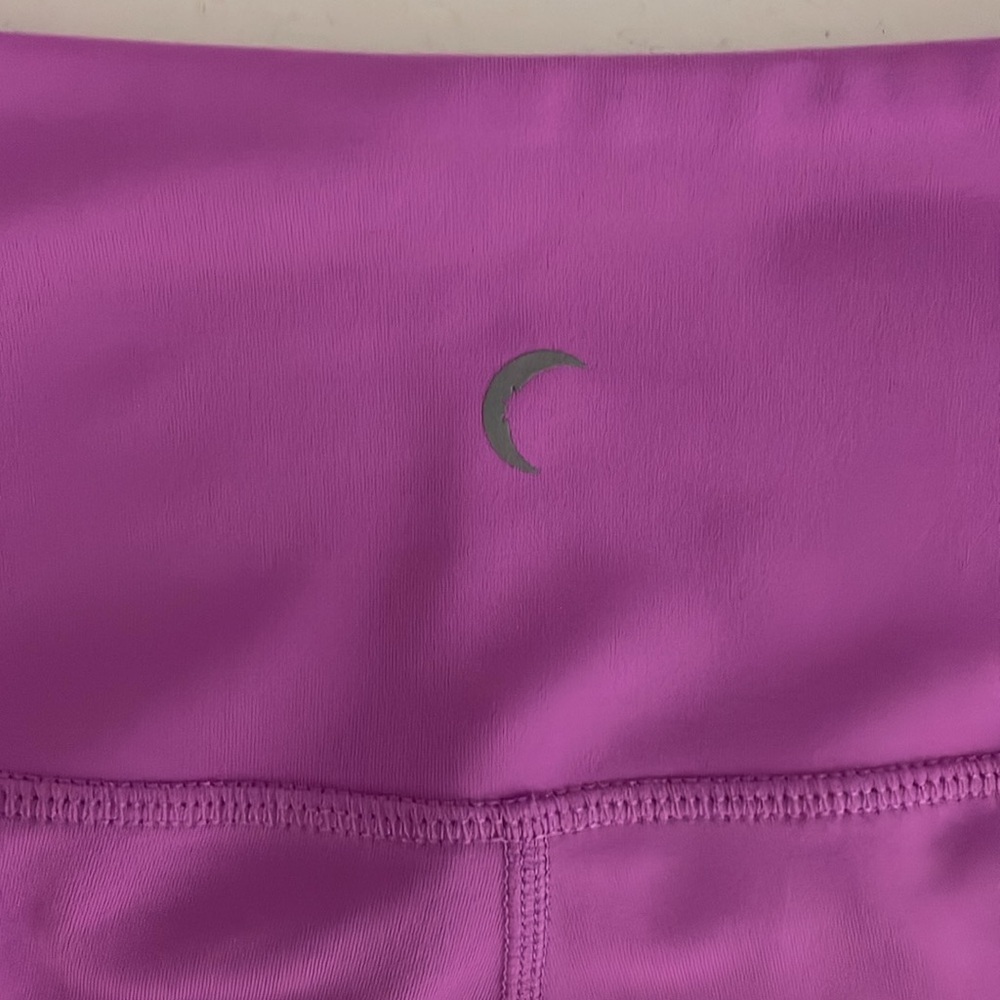 Zyia Active Lilac Pocket Light N Tight Leggings 7/8 24" Piping Logo Size 4 Yoga - Picture 7 of 10